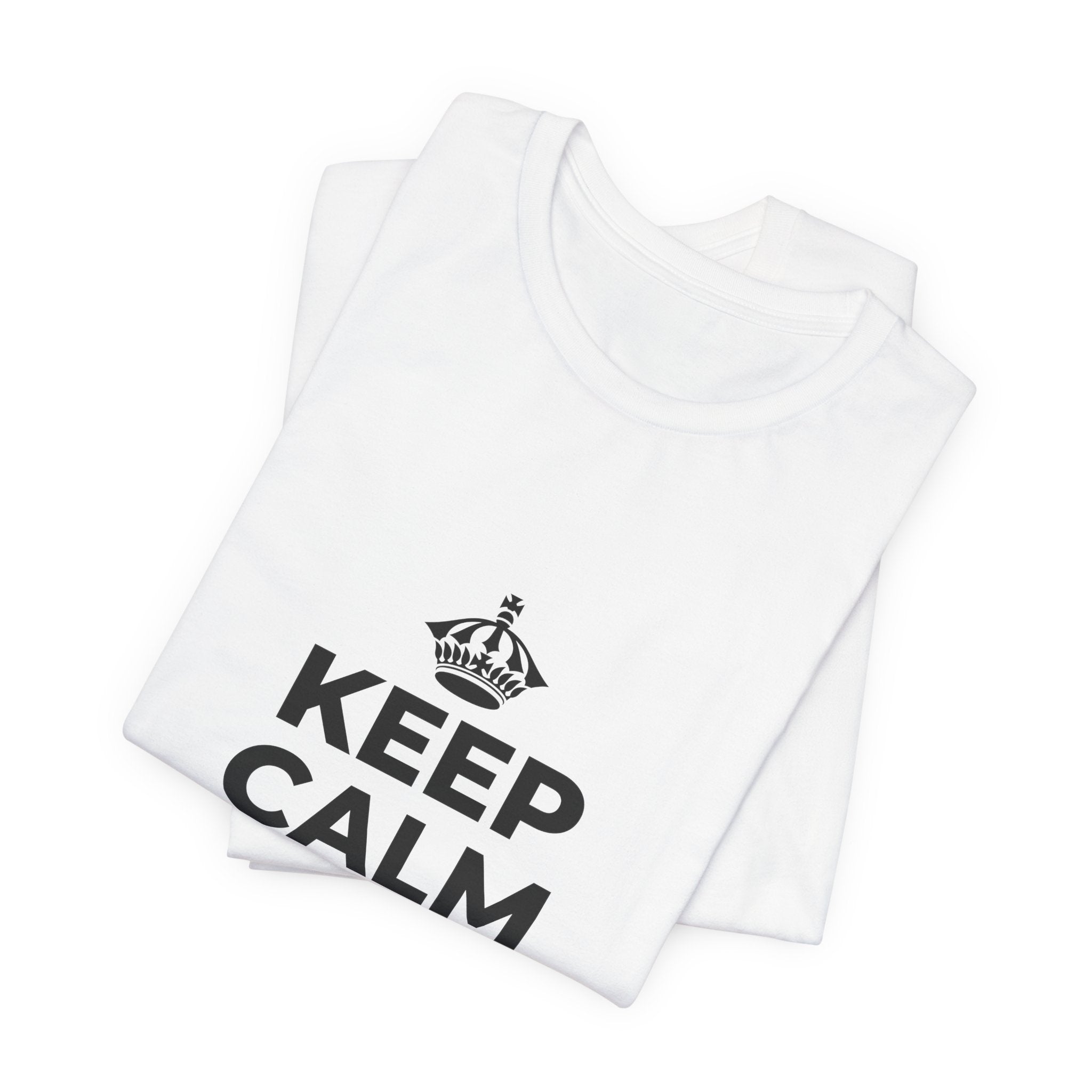 KEEP CALM AND BREATHE T-Shirt (White–Asphalt)