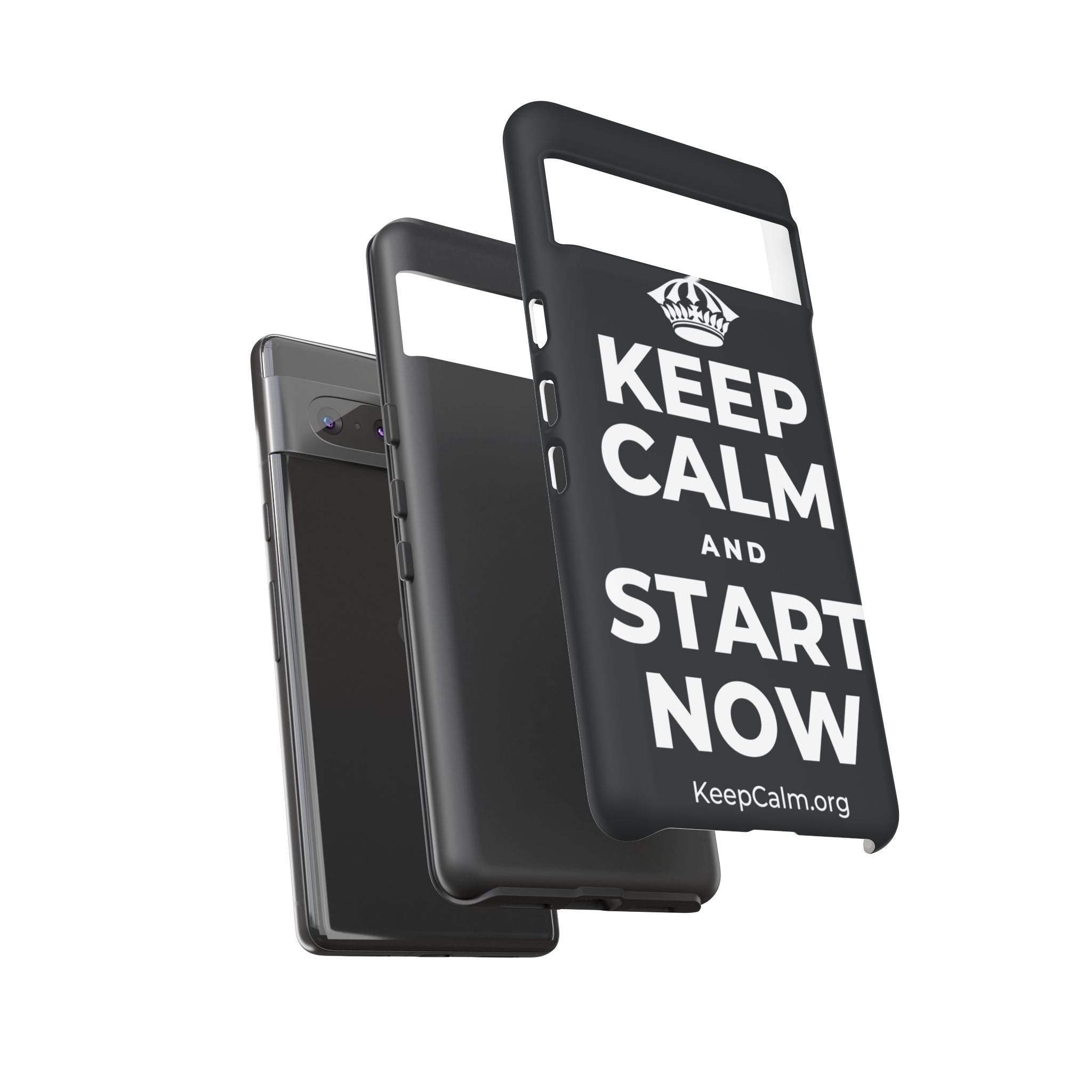 KEEP CALM AND START NOW Phone Case (Dark)