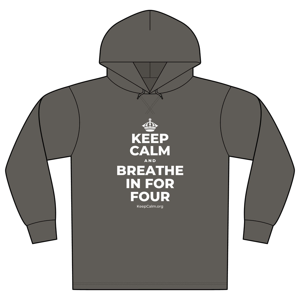 KEEP CALM AND BREATHE IN FOR FOUR Organic Hoodie Tee