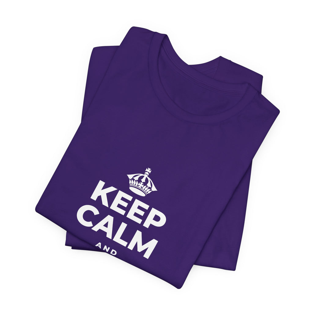 KEEP CALM AND KEEP DREAMING T-Shirt (Soft Cream–Heather Mauve)