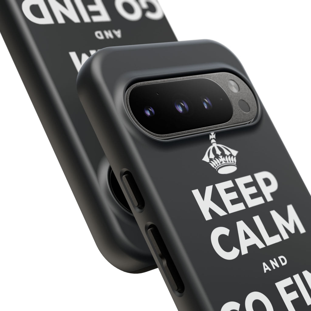 KEEP CALM AND GO FIND NEW SOUNDS Phone Case (Dark)