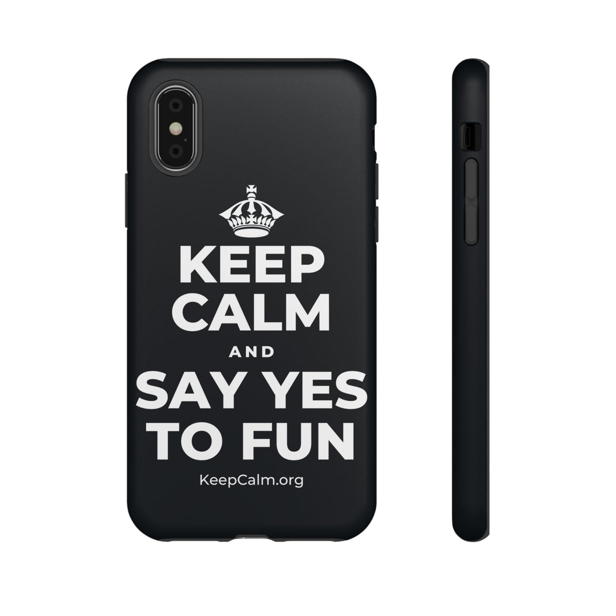 KEEP CALM AND SAY YES TO FUN Phone Case (Dark)