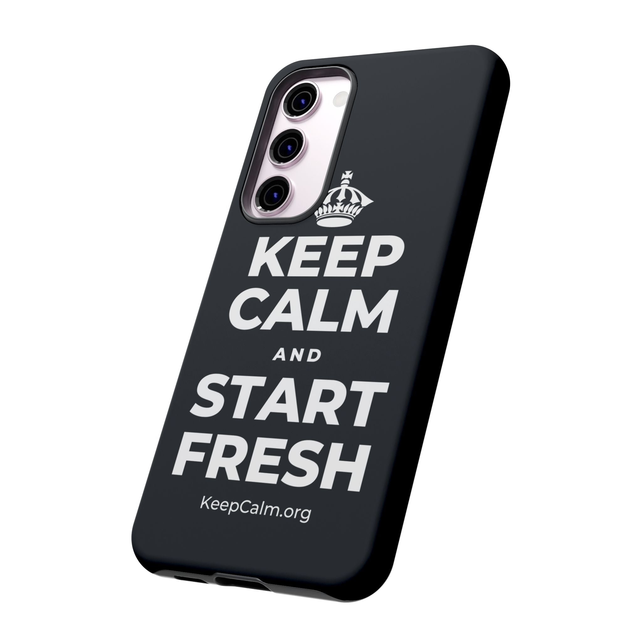 KEEP CALM AND START FRESH Phone Case (Dark)
