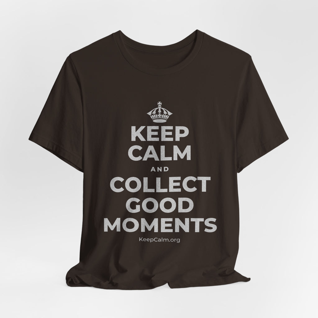 KEEP CALM AND COLLECT GOOD MOMENTS T-Shirt (Soft Cream–Heather Mauve)
