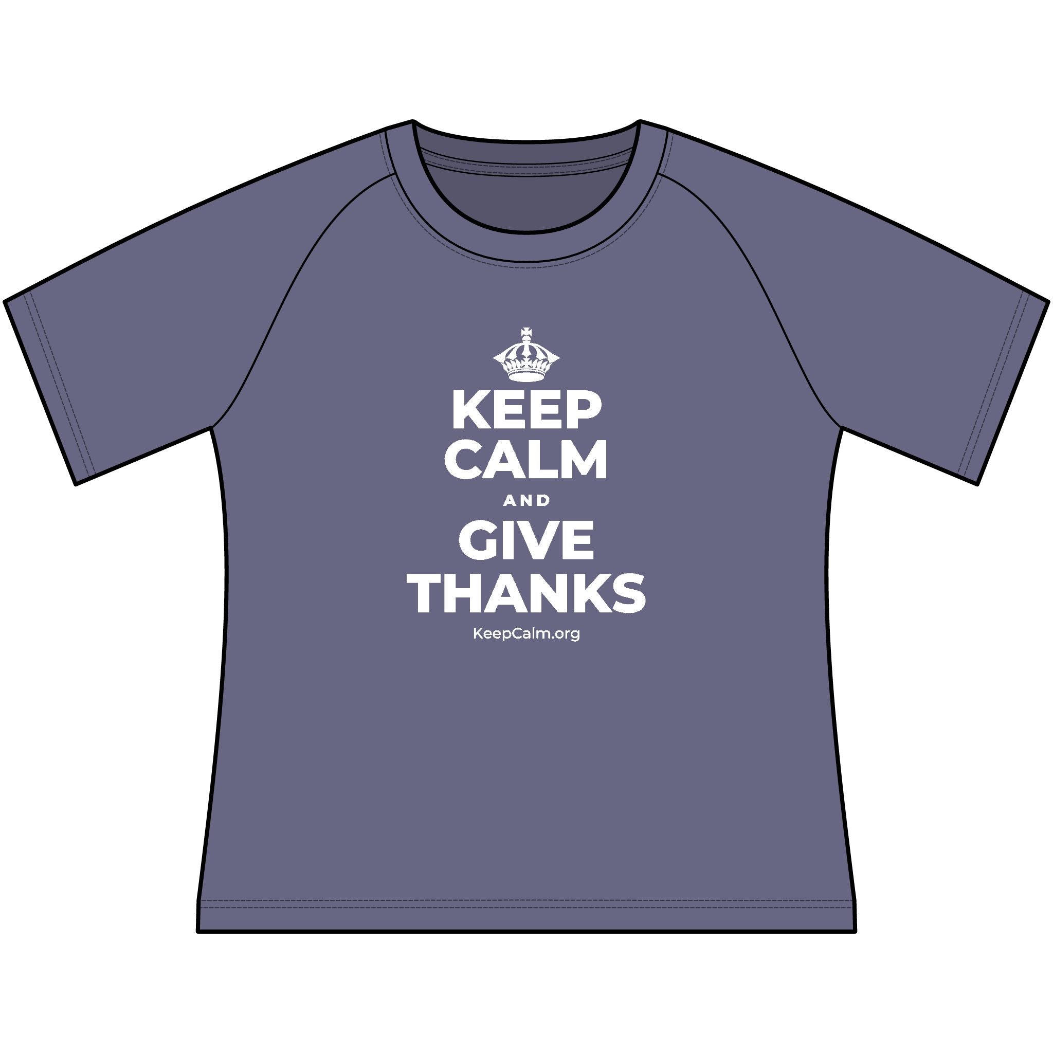KEEP CALM AND GIVE THANKS Women's Raglan Tee