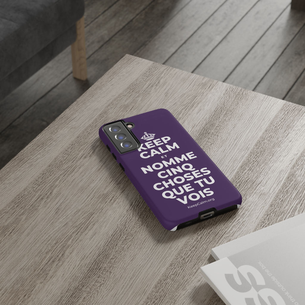 KEEP CALM ET NOMME CINQ CHOSES QUE TU VOIS Phone Case