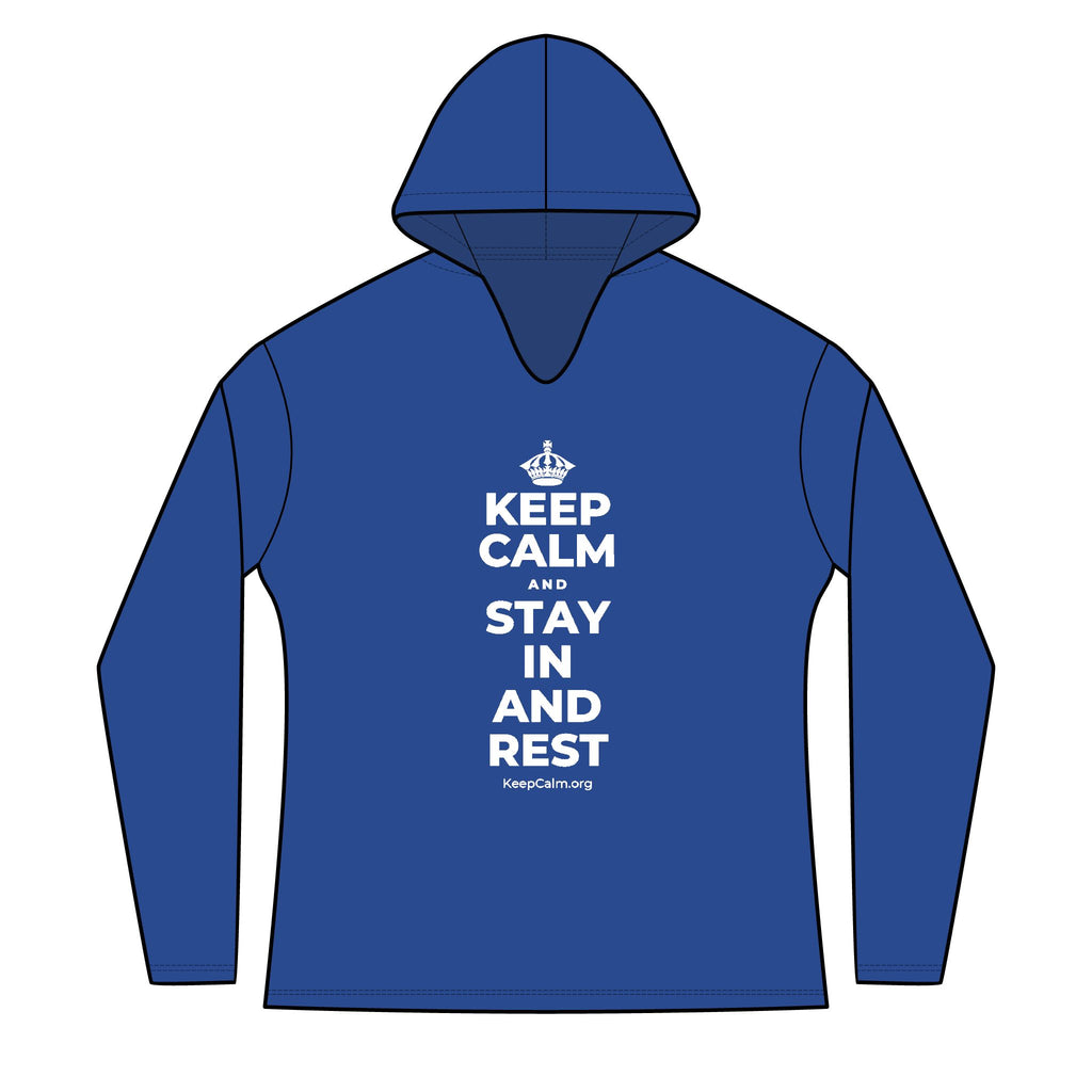 KEEP CALM AND STAY IN AND REST Women's Long Sleeve Hoodie