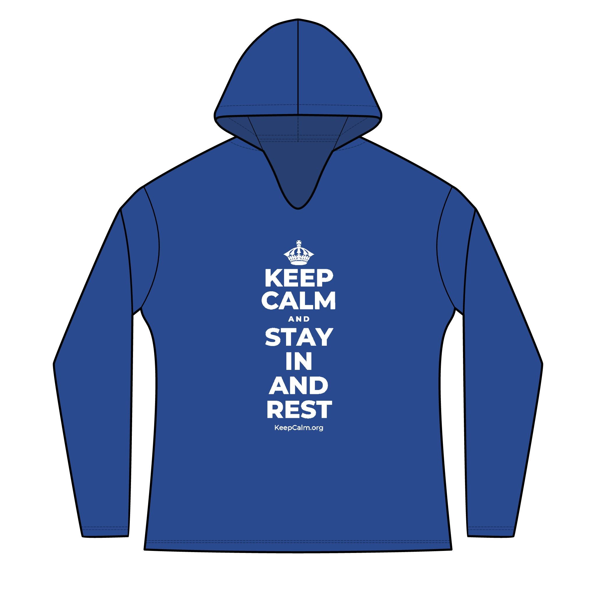 KEEP CALM AND STAY IN AND REST Women's Long Sleeve Hoodie