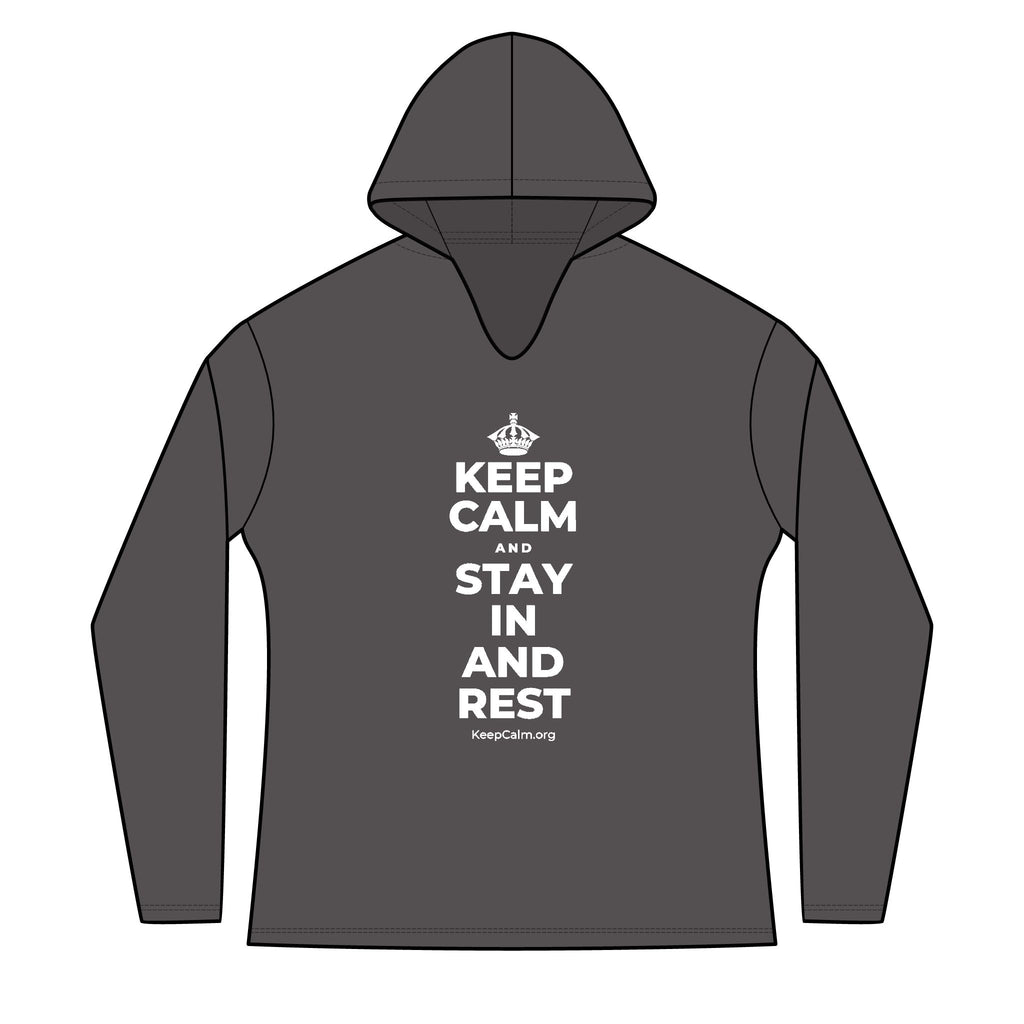 KEEP CALM AND STAY IN AND REST Women's Long Sleeve Hoodie
