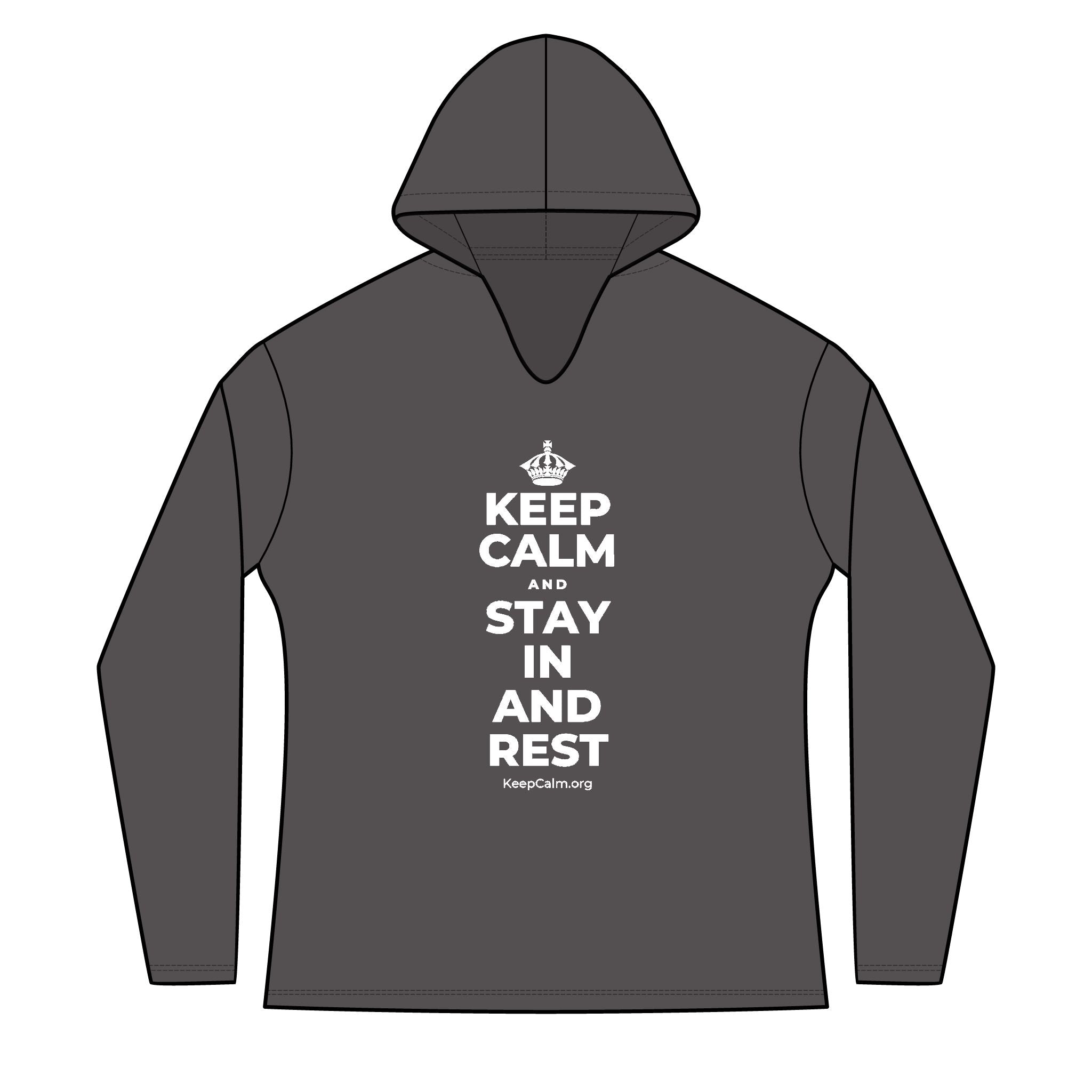 KEEP CALM AND STAY IN AND REST Women's Long Sleeve Hoodie