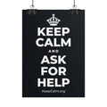 KEEP CALM AND ASK FOR HELP Poster (Dark)