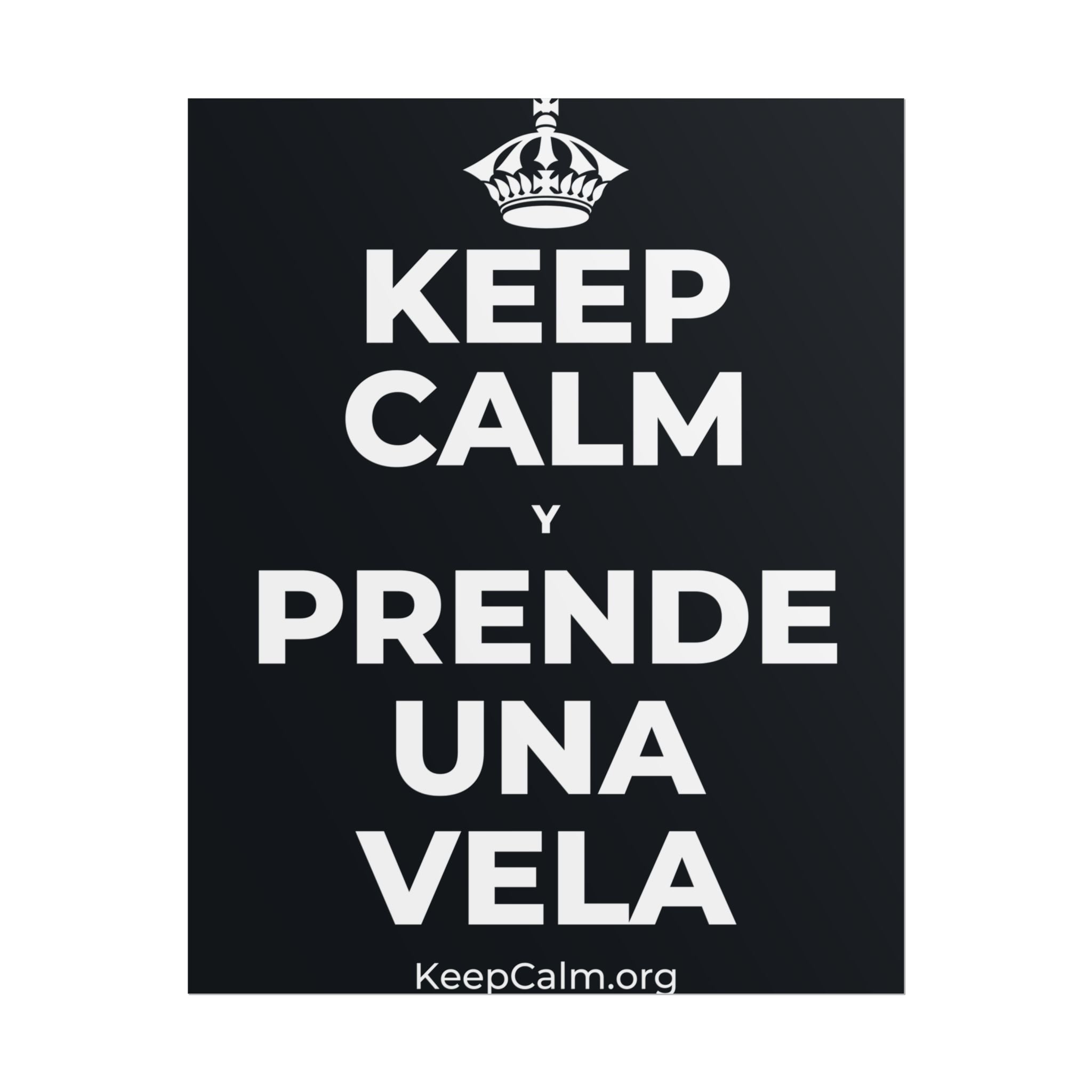 KEEP CALM Y PRENDE UNA VELA Poster (Dark)