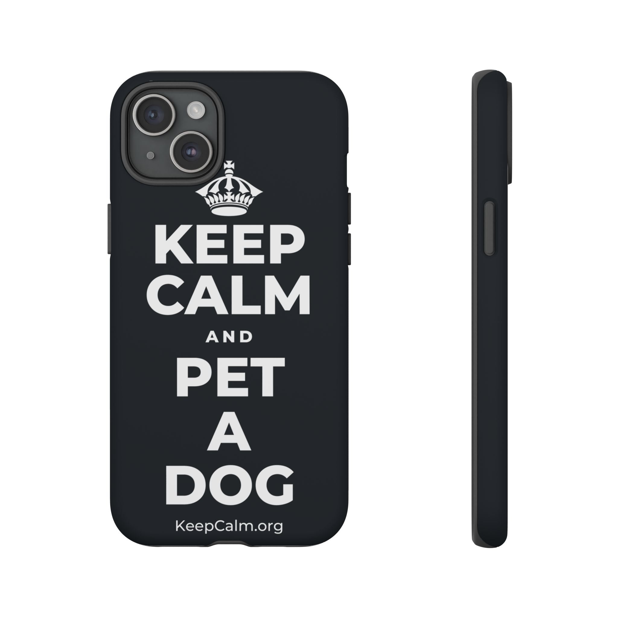 KEEP CALM AND PET A DOG Phone Case (Dark)