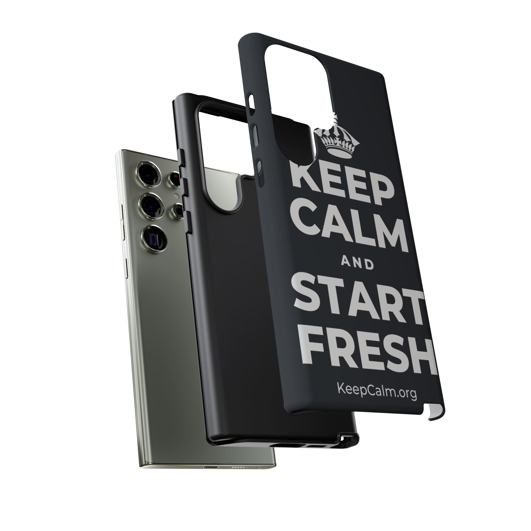 KEEP CALM AND START FRESH Phone Case (Dark)