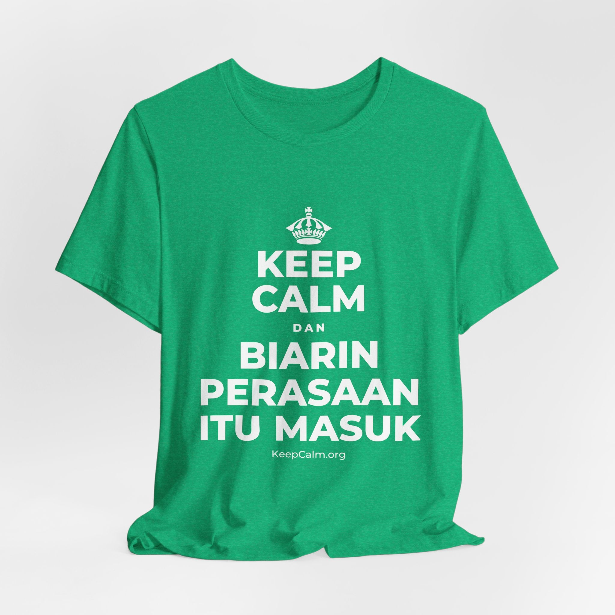 KEEP CALM DAN BIARIN PERASAAN ITU MASUK T-Shirt (Baby Blue–Silver)