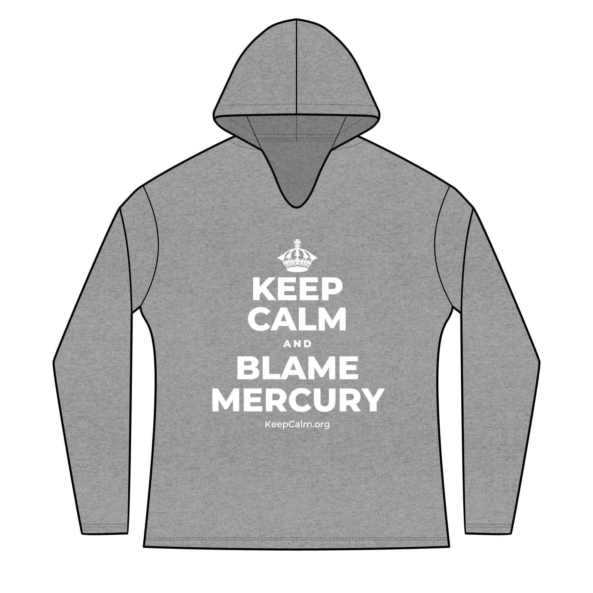 KEEP CALM AND BLAME MERCURY Women's Long Sleeve Hoodie