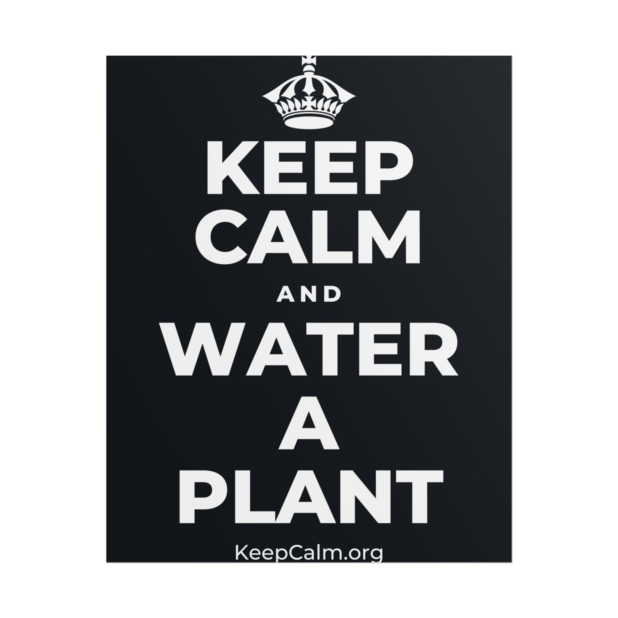 KEEP CALM AND WATER A PLANT Poster (Dark)