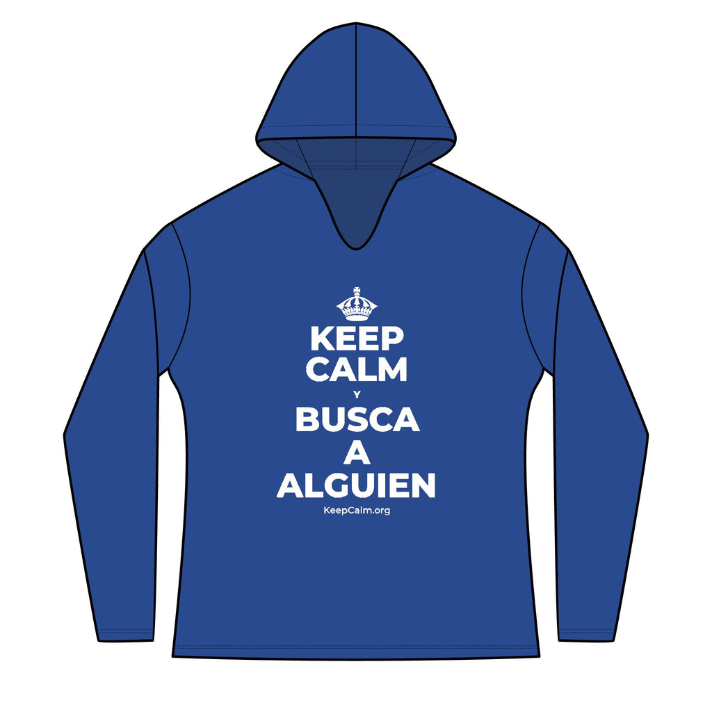 KEEP CALM Y BUSCA A ALGUIEN Women's Long Sleeve Hoodie