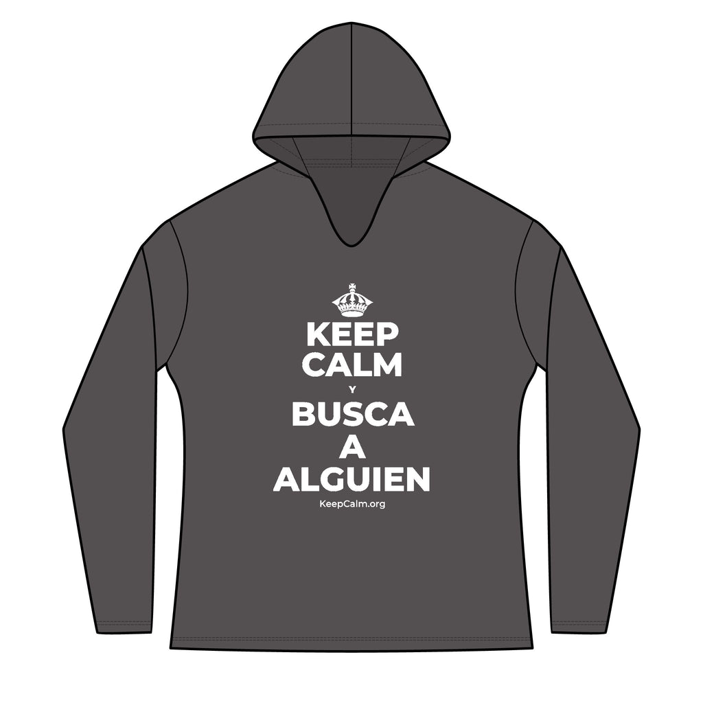 KEEP CALM Y BUSCA A ALGUIEN Women's Long Sleeve Hoodie