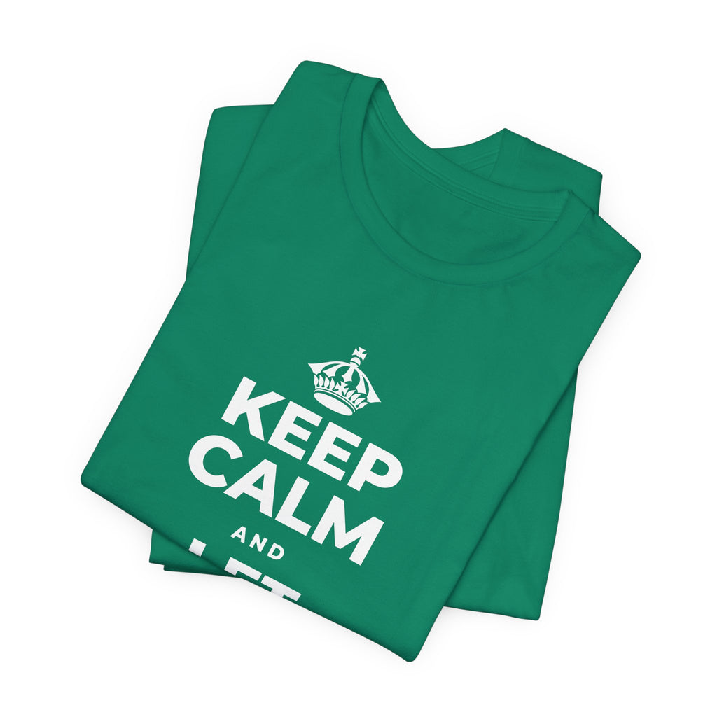 KEEP CALM AND LET YOURSELF ENJOY IT T-Shirt (White–Asphalt)