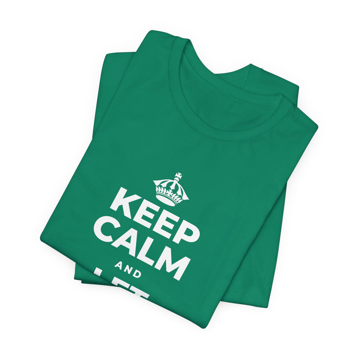 KEEP CALM AND LET YOURSELF ENJOY IT T-Shirt (White–Asphalt)