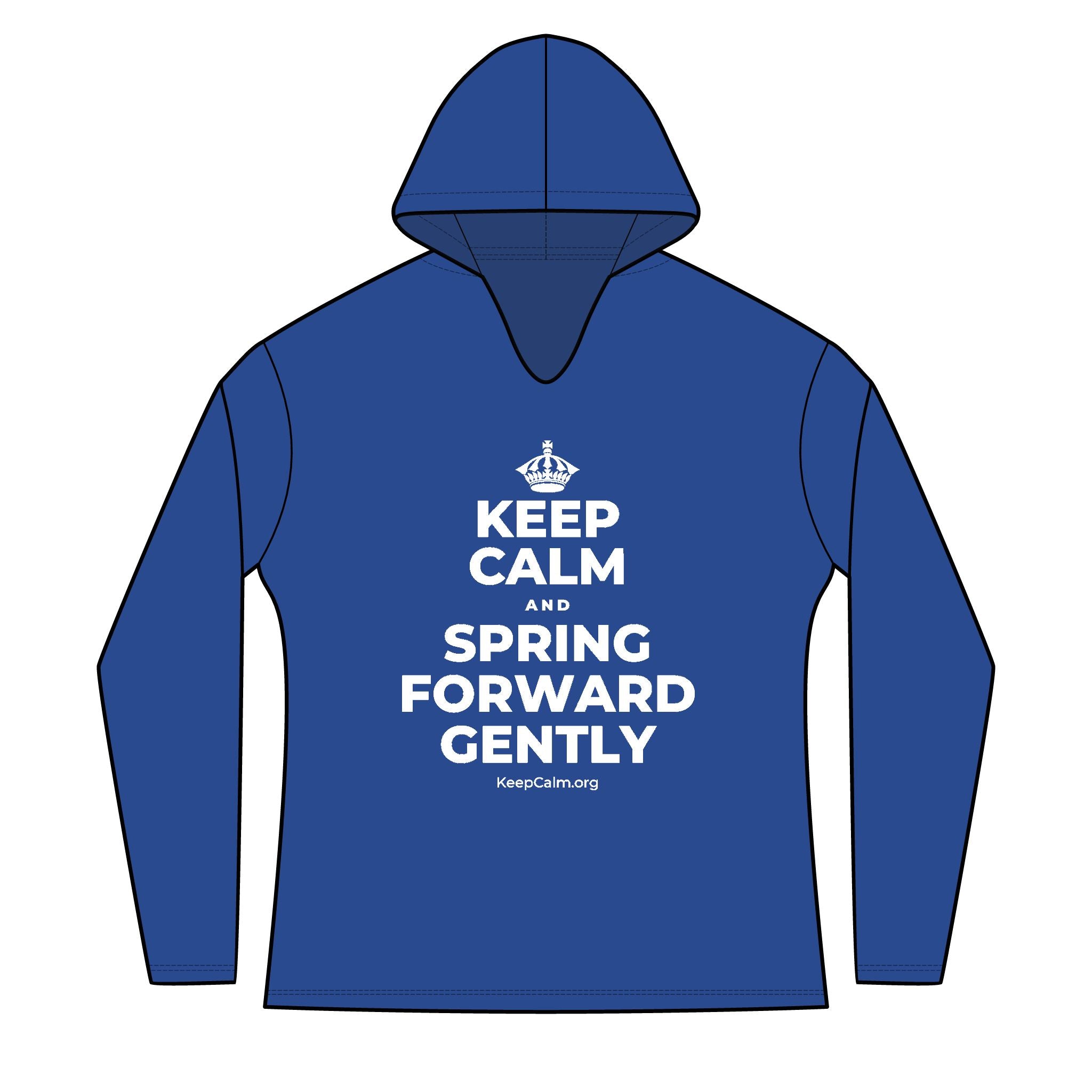 KEEP CALM AND SPRING FORWARD GENTLY Women's Long Sleeve Hoodie