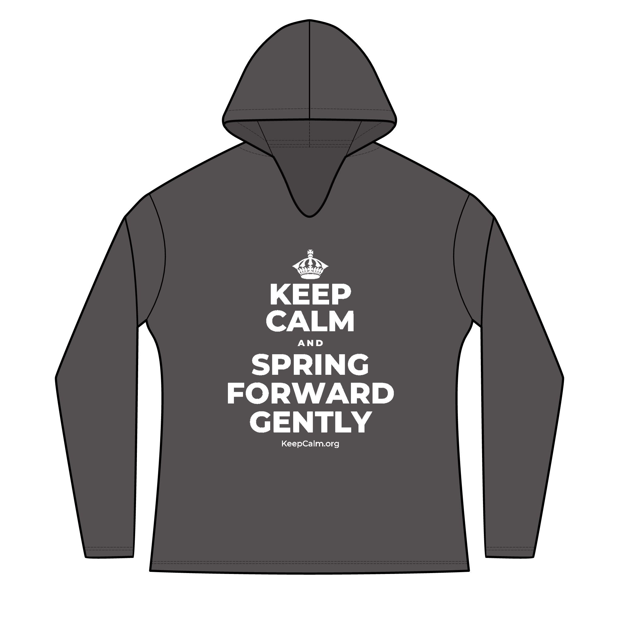 KEEP CALM AND SPRING FORWARD GENTLY Women's Long Sleeve Hoodie