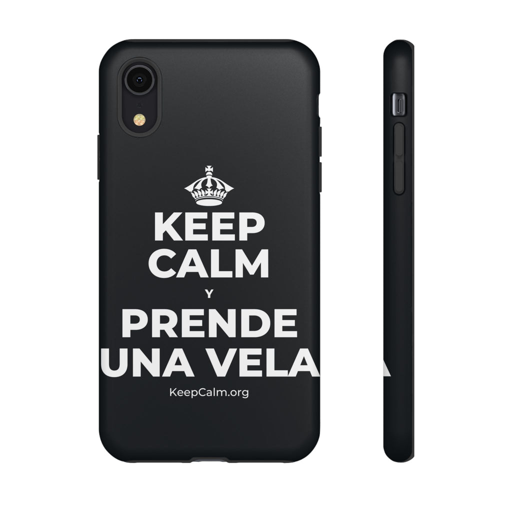 KEEP CALM Y PRENDE UNA VELA Phone Case (Dark)