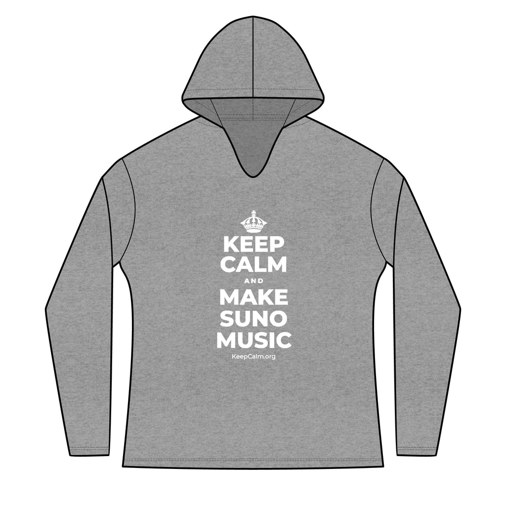 KEEP CALM AND MAKE SUNO MUSIC Women's Long Sleeve Hoodie
