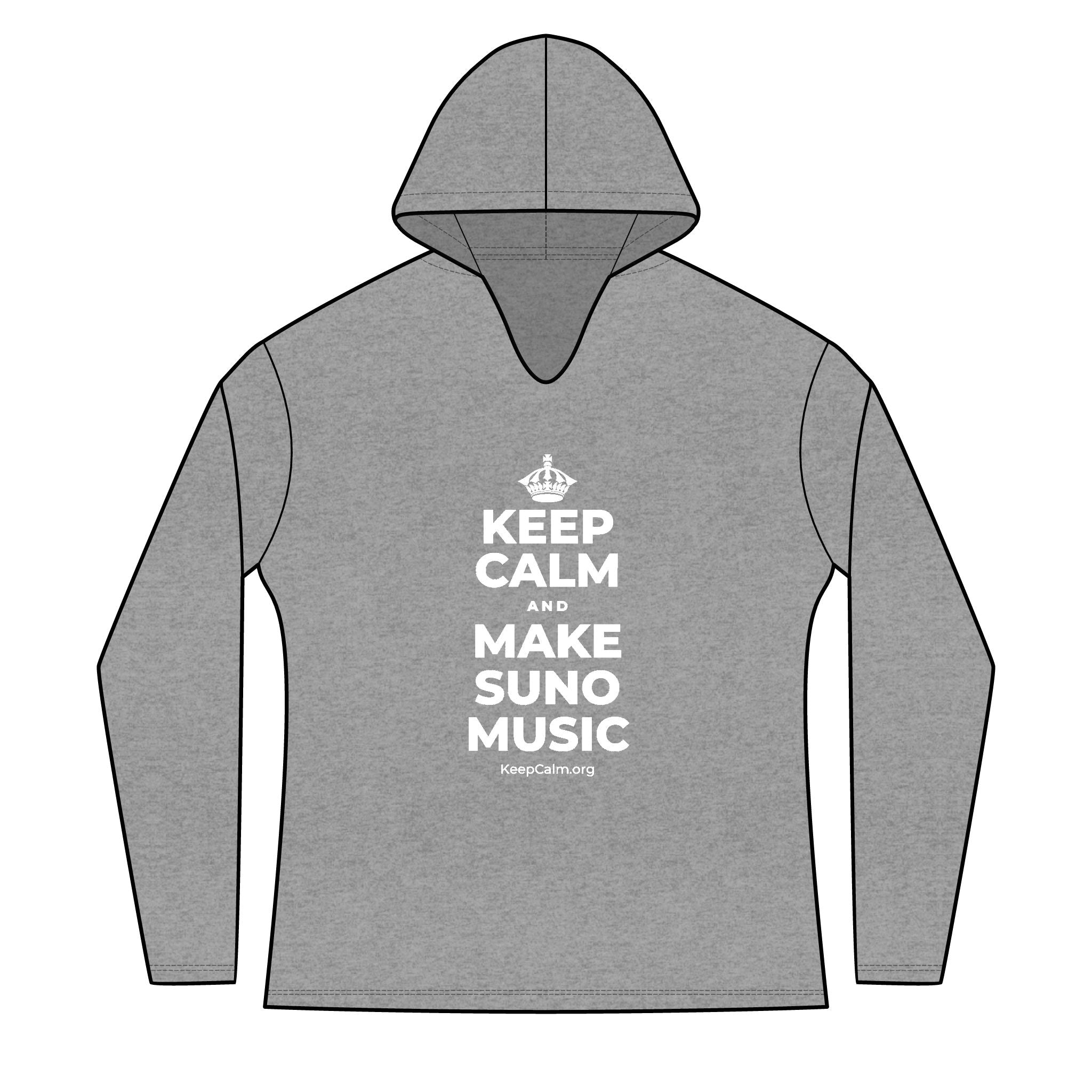 KEEP CALM AND MAKE SUNO MUSIC Women's Long Sleeve Hoodie