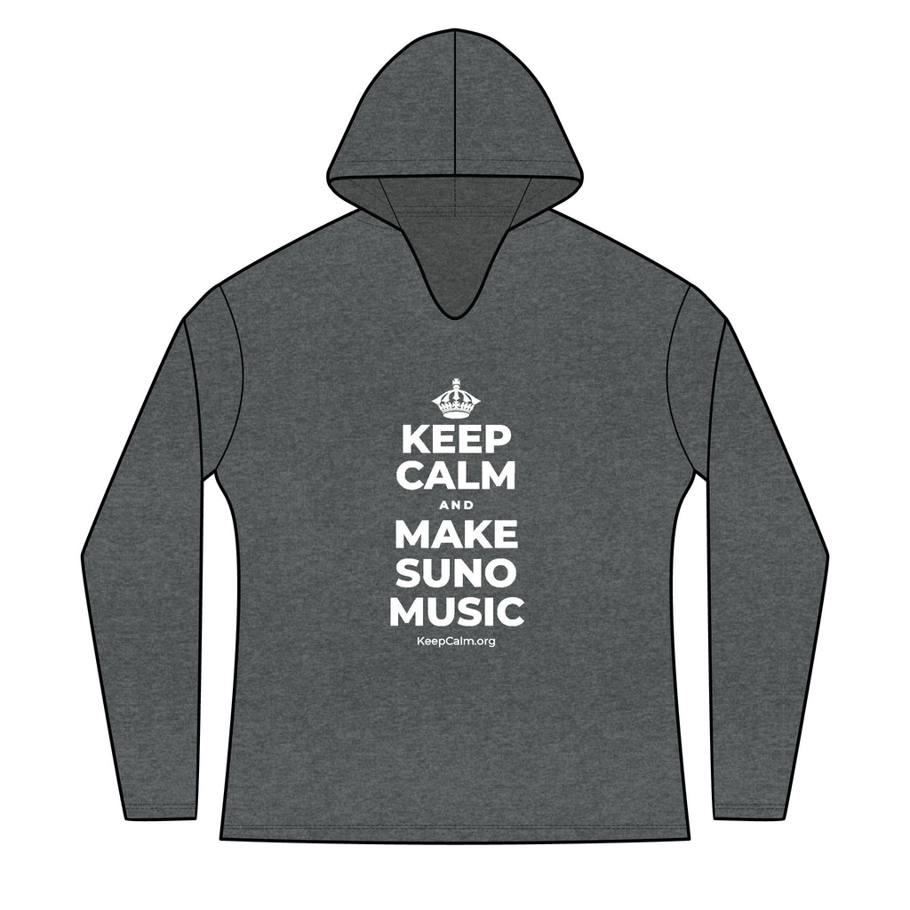 KEEP CALM AND MAKE SUNO MUSIC Women's Long Sleeve Hoodie