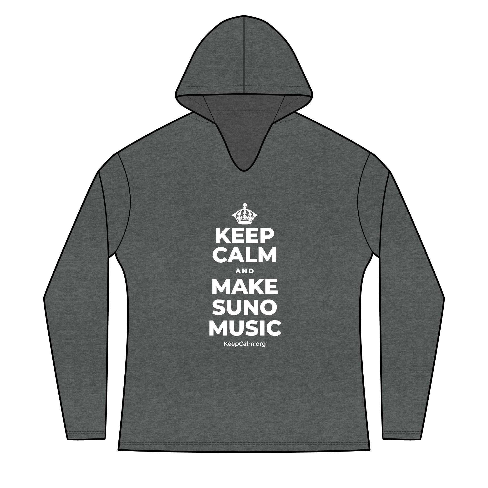 KEEP CALM AND MAKE SUNO MUSIC Women's Long Sleeve Hoodie