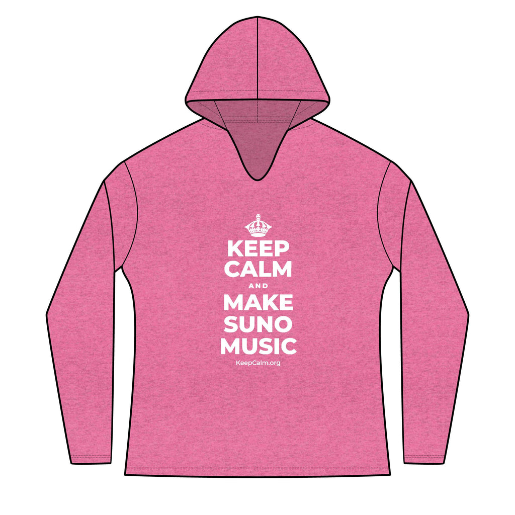 KEEP CALM AND MAKE SUNO MUSIC Women's Long Sleeve Hoodie