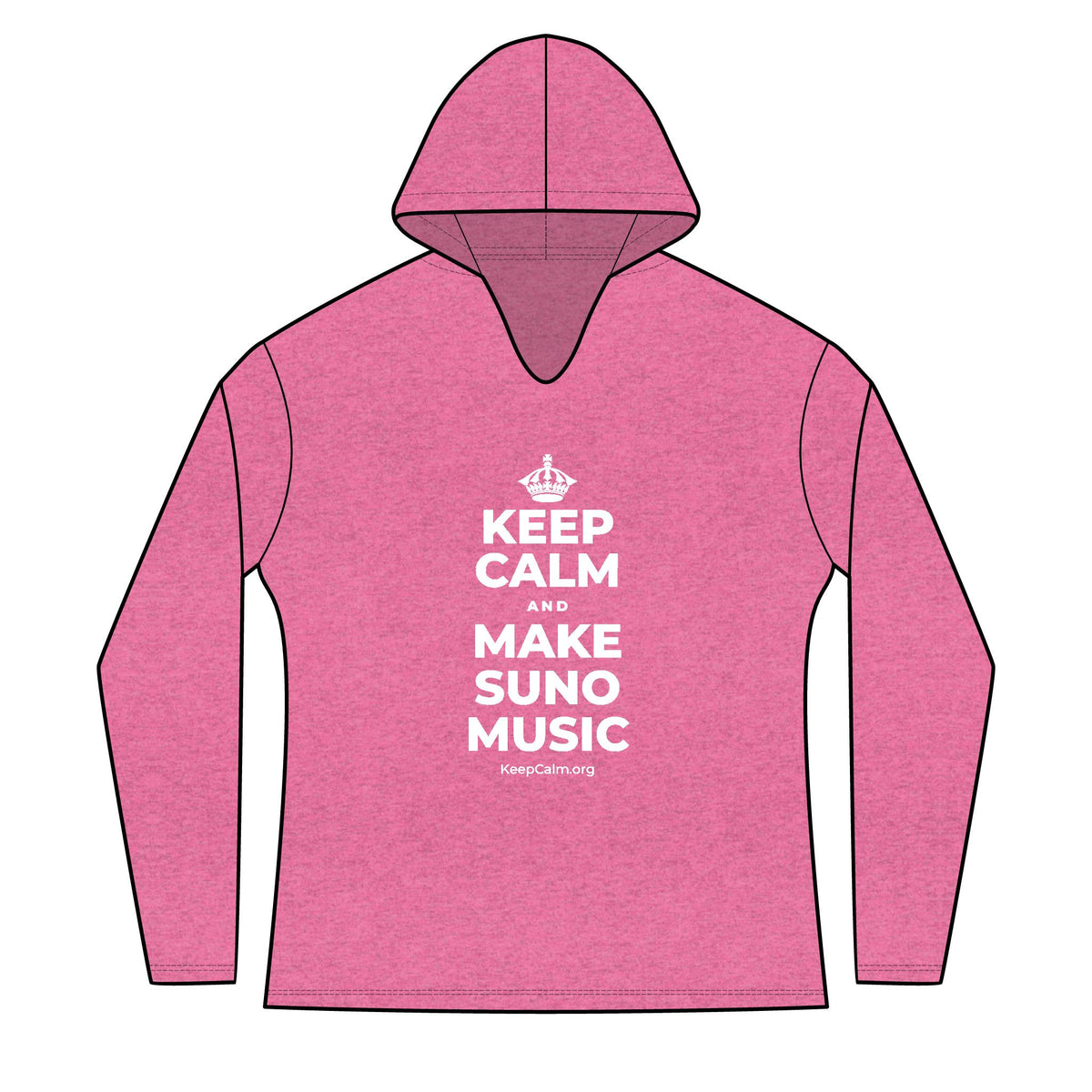KEEP CALM AND MAKE SUNO MUSIC Women's Long Sleeve Hoodie