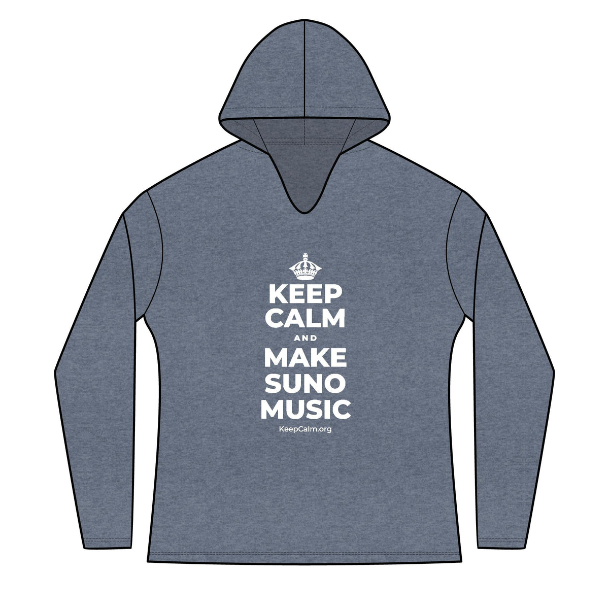 KEEP CALM AND MAKE SUNO MUSIC Women's Long Sleeve Hoodie
