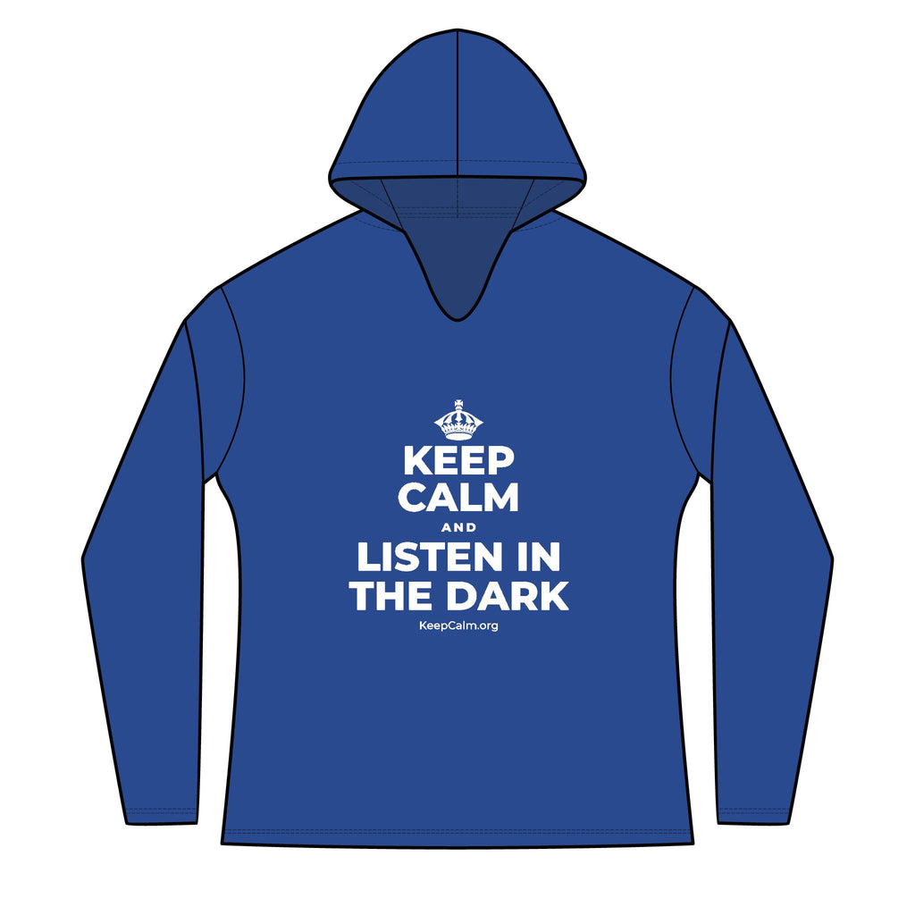 KEEP CALM AND LISTEN IN THE DARK Women's Long Sleeve Hoodie