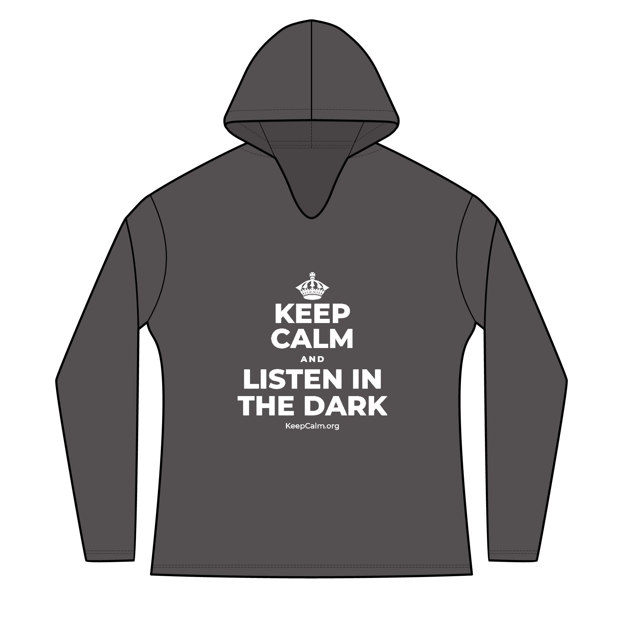 KEEP CALM AND LISTEN IN THE DARK Women's Long Sleeve Hoodie