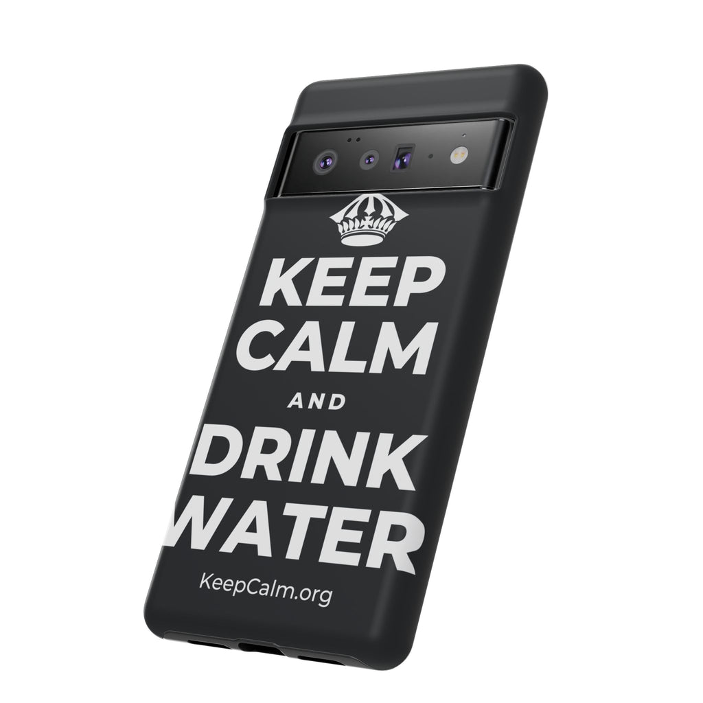 KEEP CALM AND DRINK WATER Phone Case (Dark)
