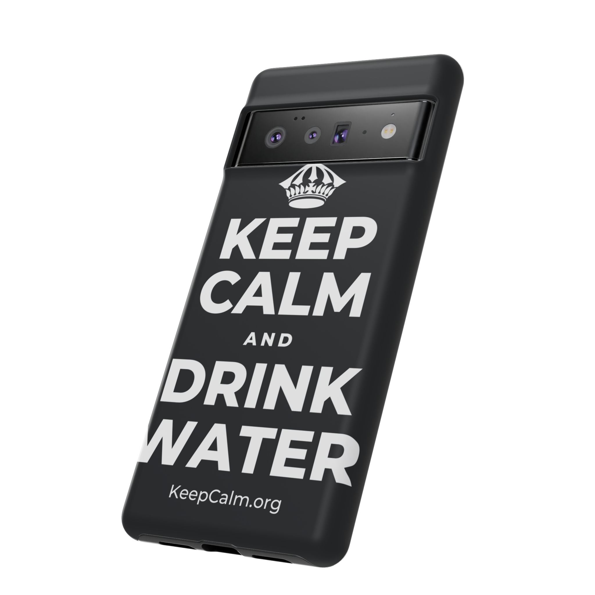 KEEP CALM AND DRINK WATER Phone Case (Dark)
