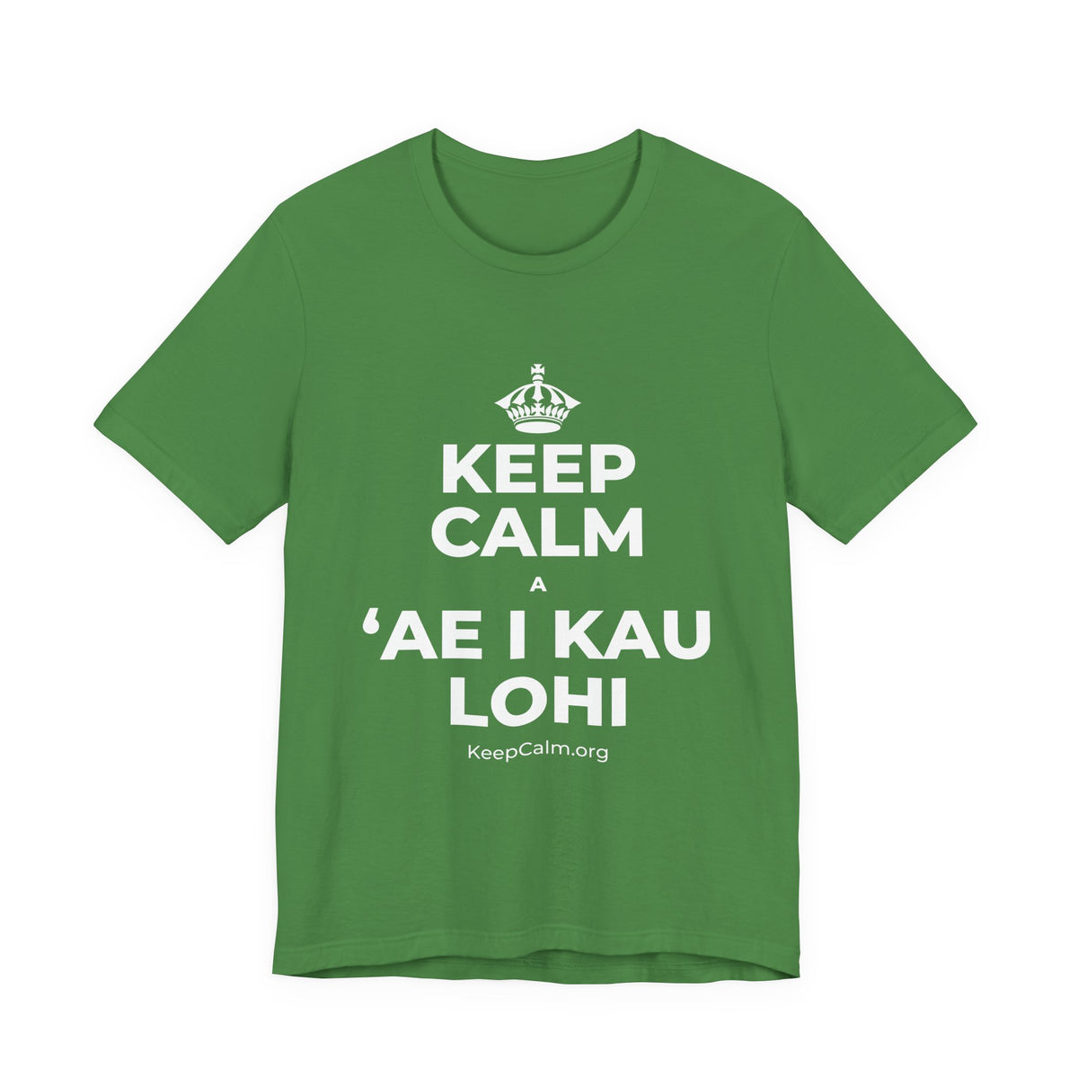KEEP CALM A ʻAE I KAU LOHI T-Shirt (Baby Blue–Silver)