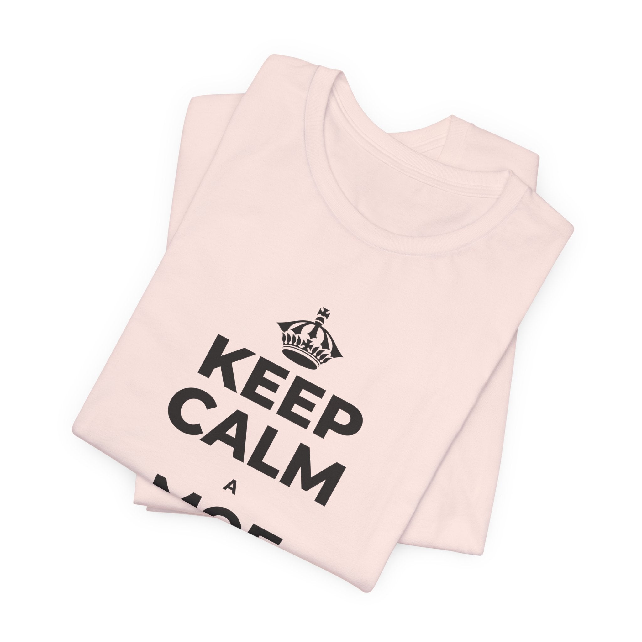 KEEP CALM A MOE WĀWAE I KA PŌ T-Shirt (Soft Cream–Heather Mauve)