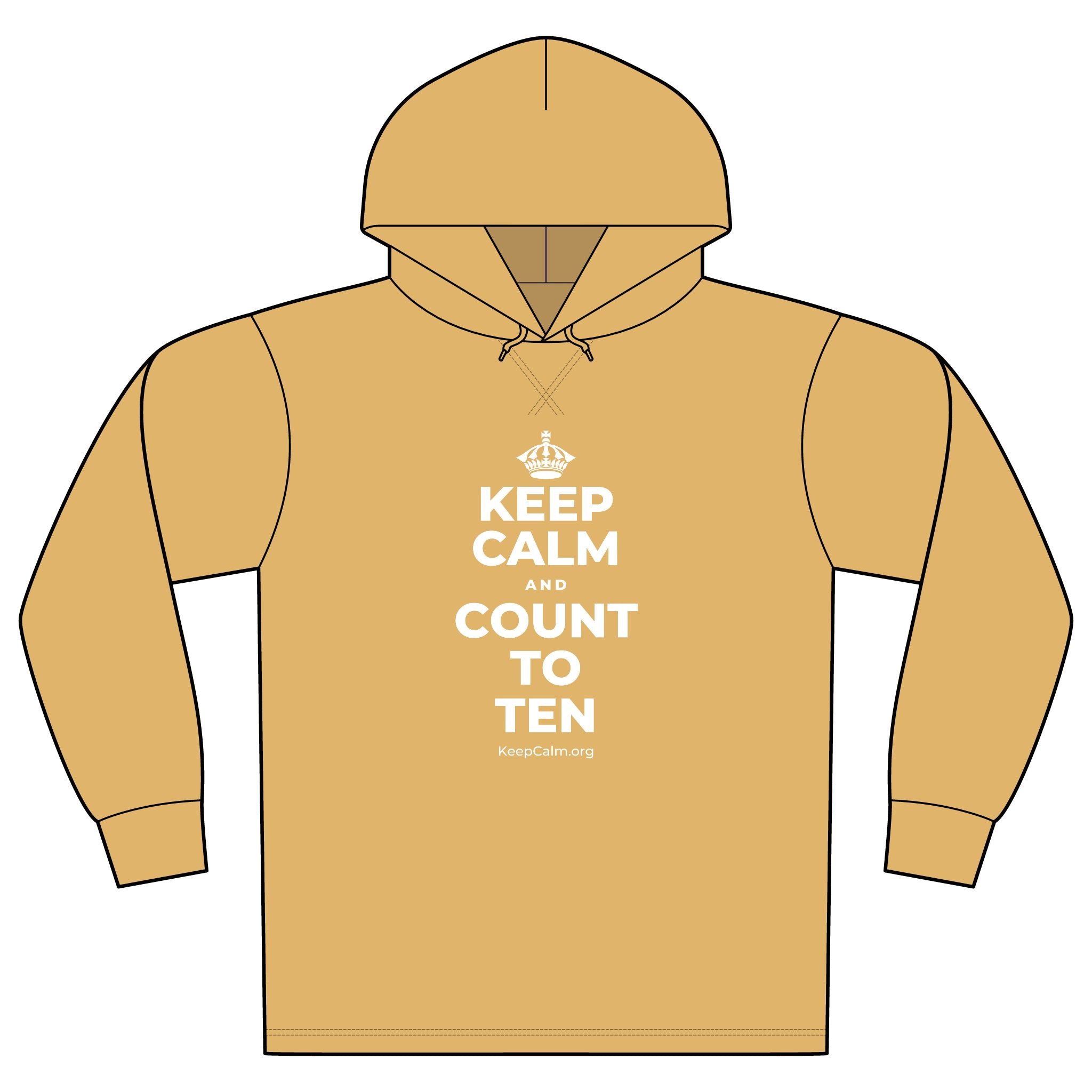 KEEP CALM AND COUNT TO TEN Organic Hoodie Tee