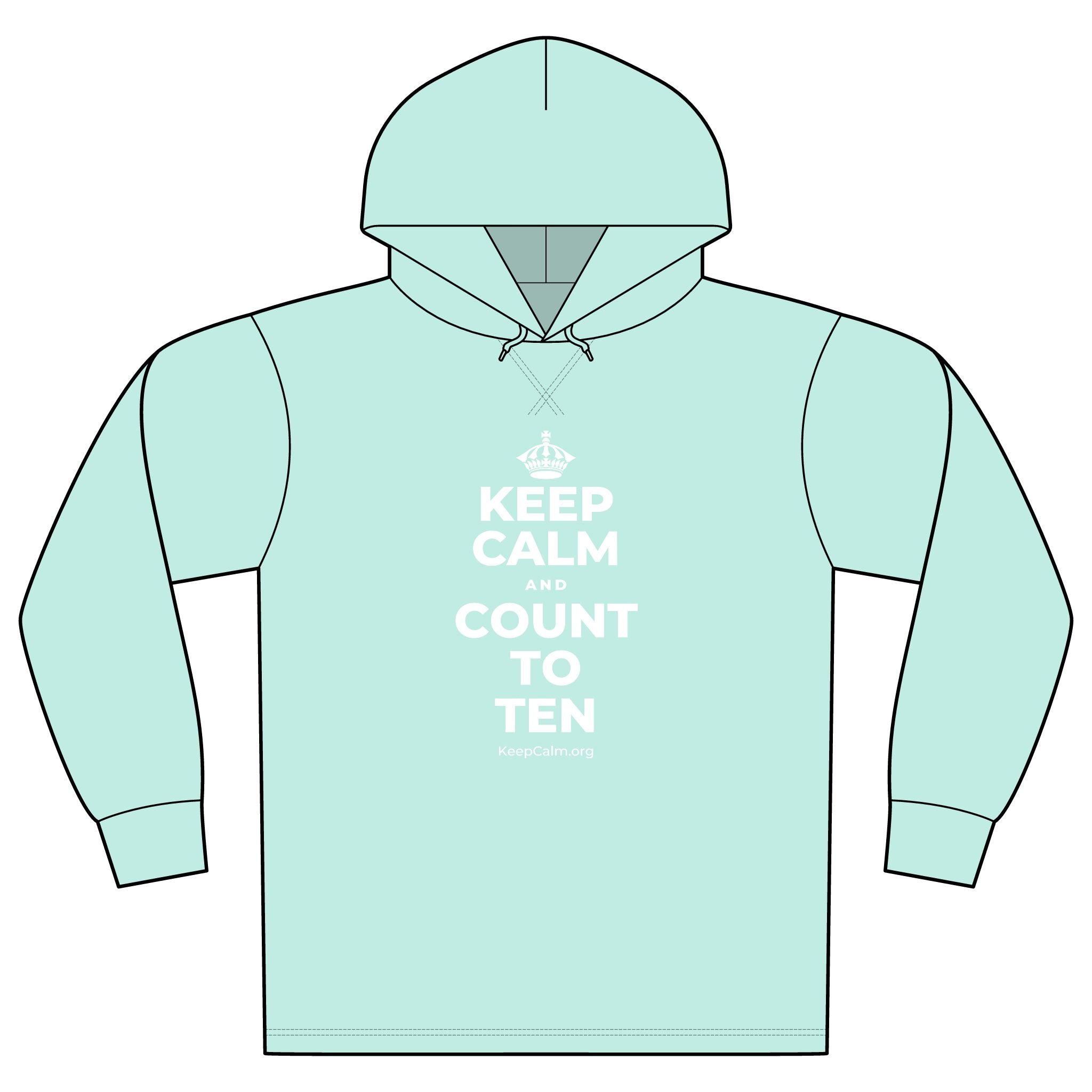 KEEP CALM AND COUNT TO TEN Organic Hoodie Tee