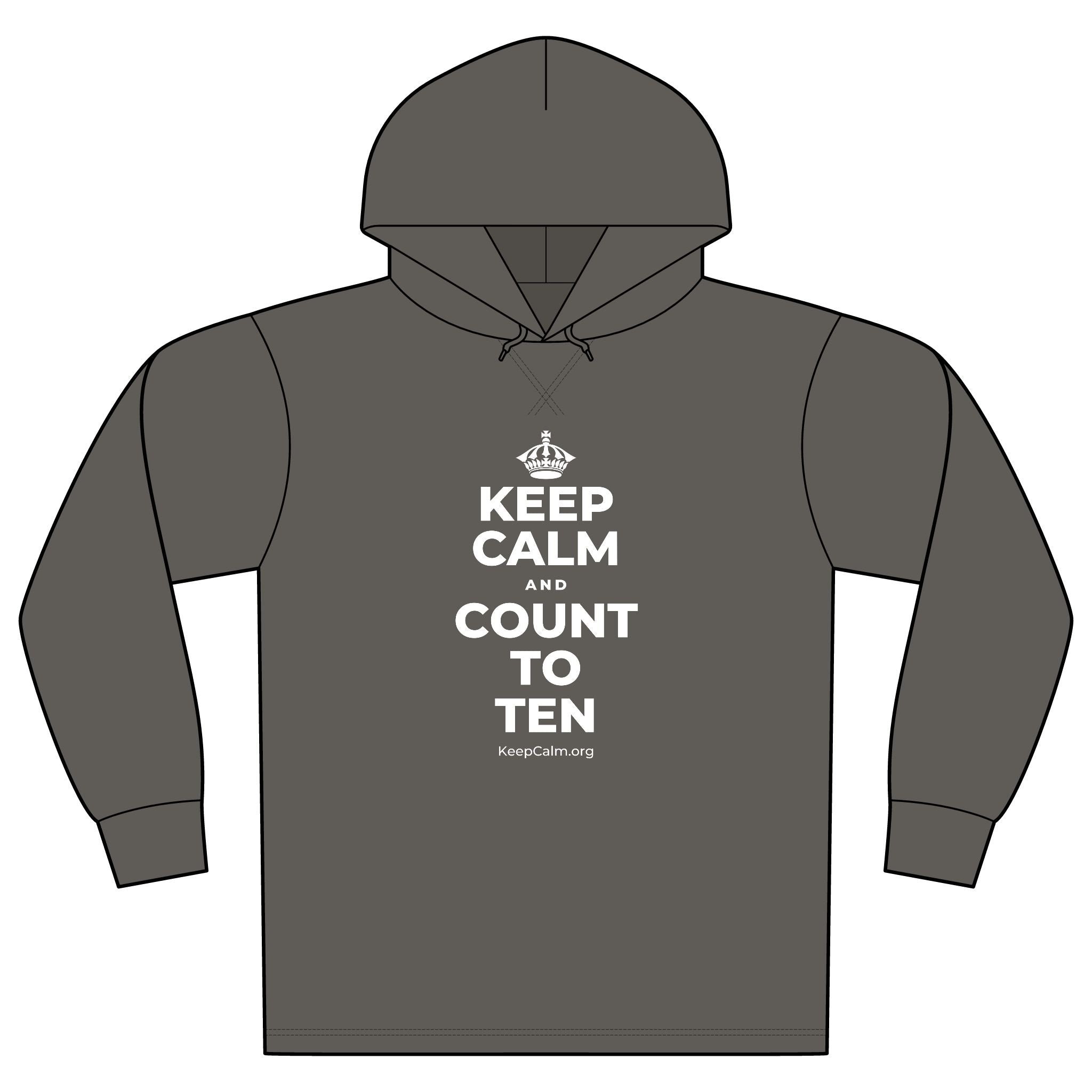 KEEP CALM AND COUNT TO TEN Organic Hoodie Tee