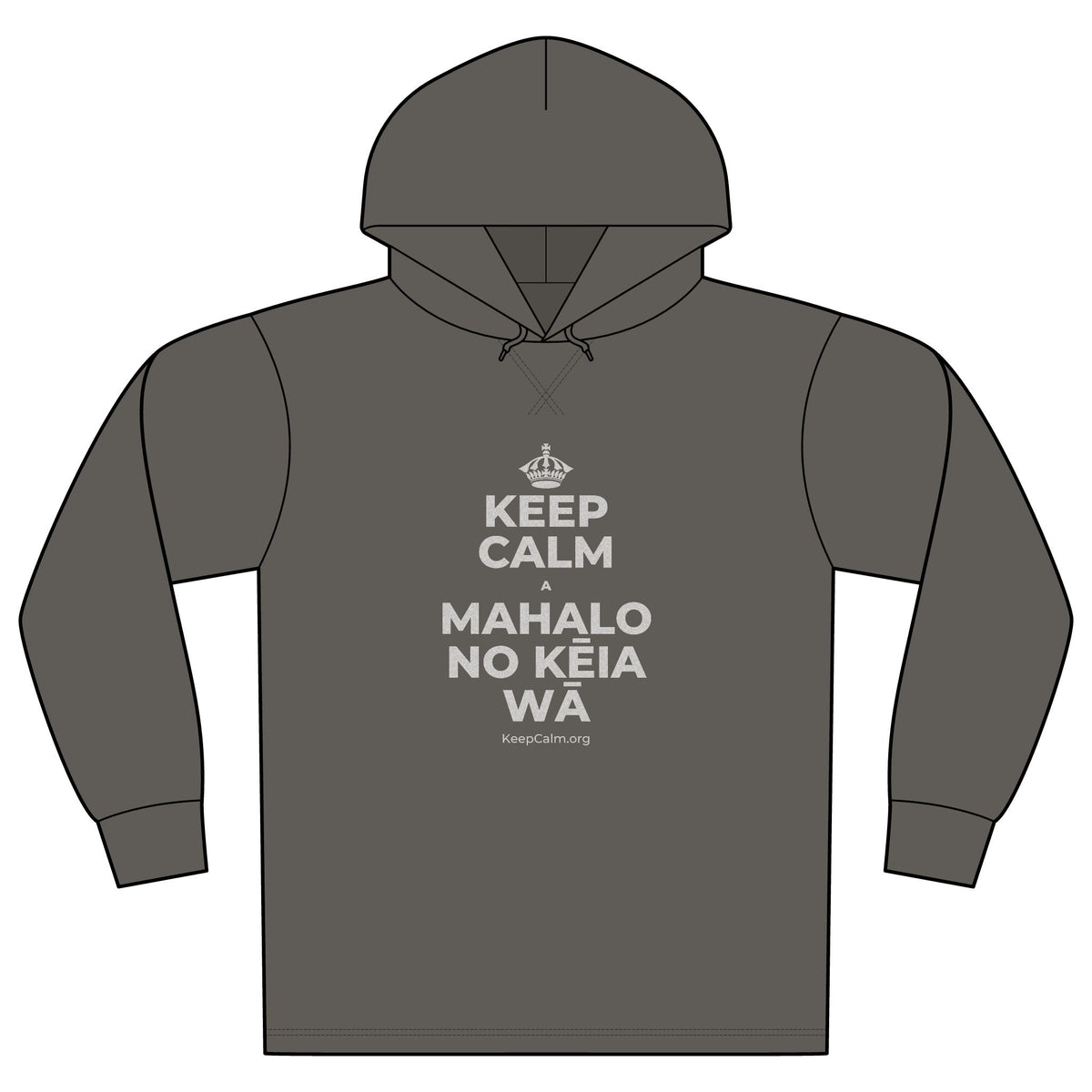 KEEP CALM A MAHALO NO KĒIA WĀ Organic Hoodie Tee