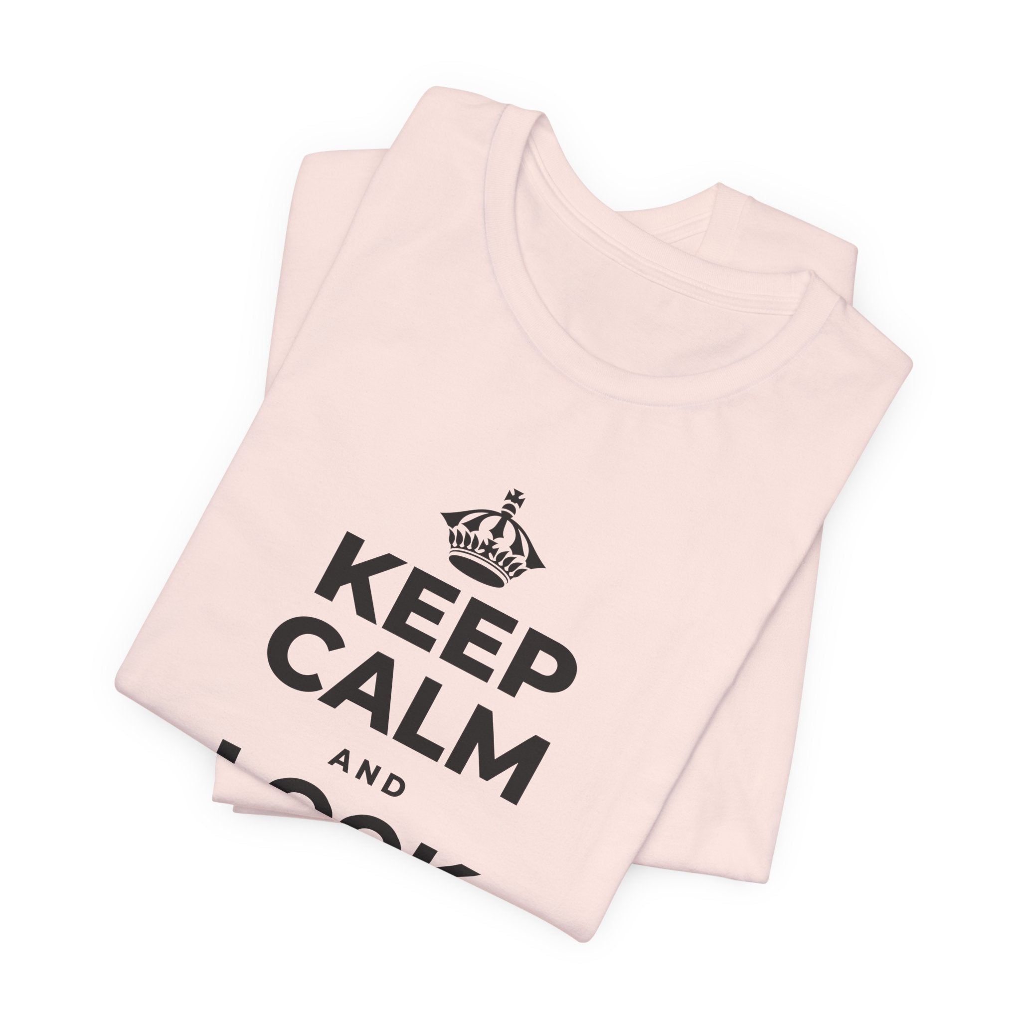 KEEP CALM AND LOOK FOR THE LIGHT T-Shirt (Soft Cream–Heather Mauve)