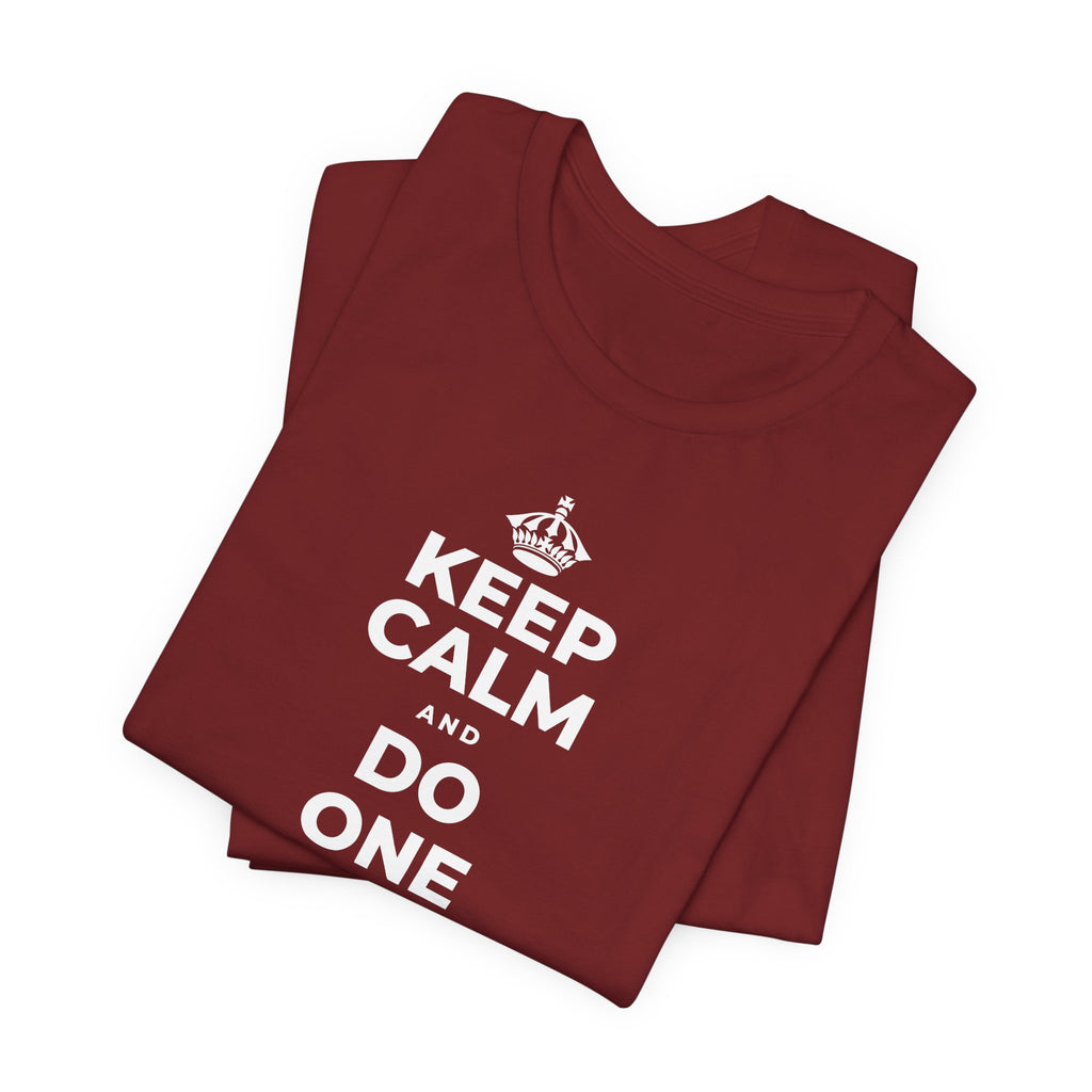 KEEP CALM AND DO ONE THING, THEN THE NEXT T-Shirt (Baby Blue–Silver)