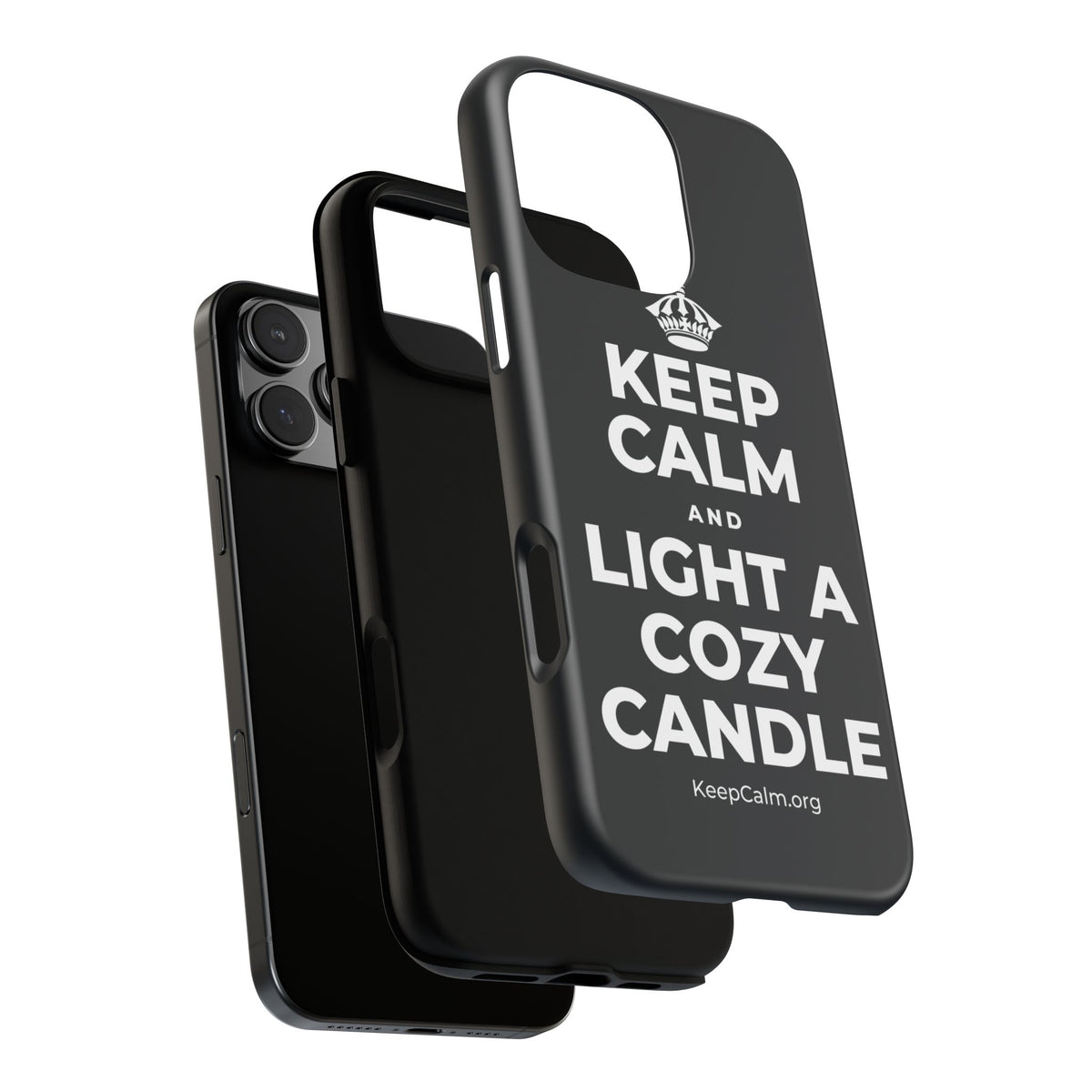 KEEP CALM AND LIGHT A COZY CANDLE Phone Case (Dark)