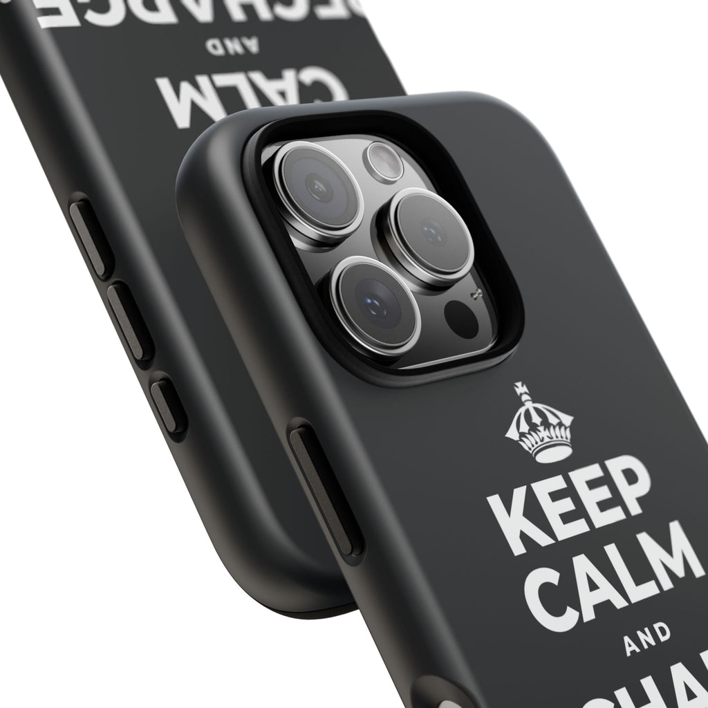 KEEP CALM AND RECHARGE, NO GUILT Phone Case (Dark)