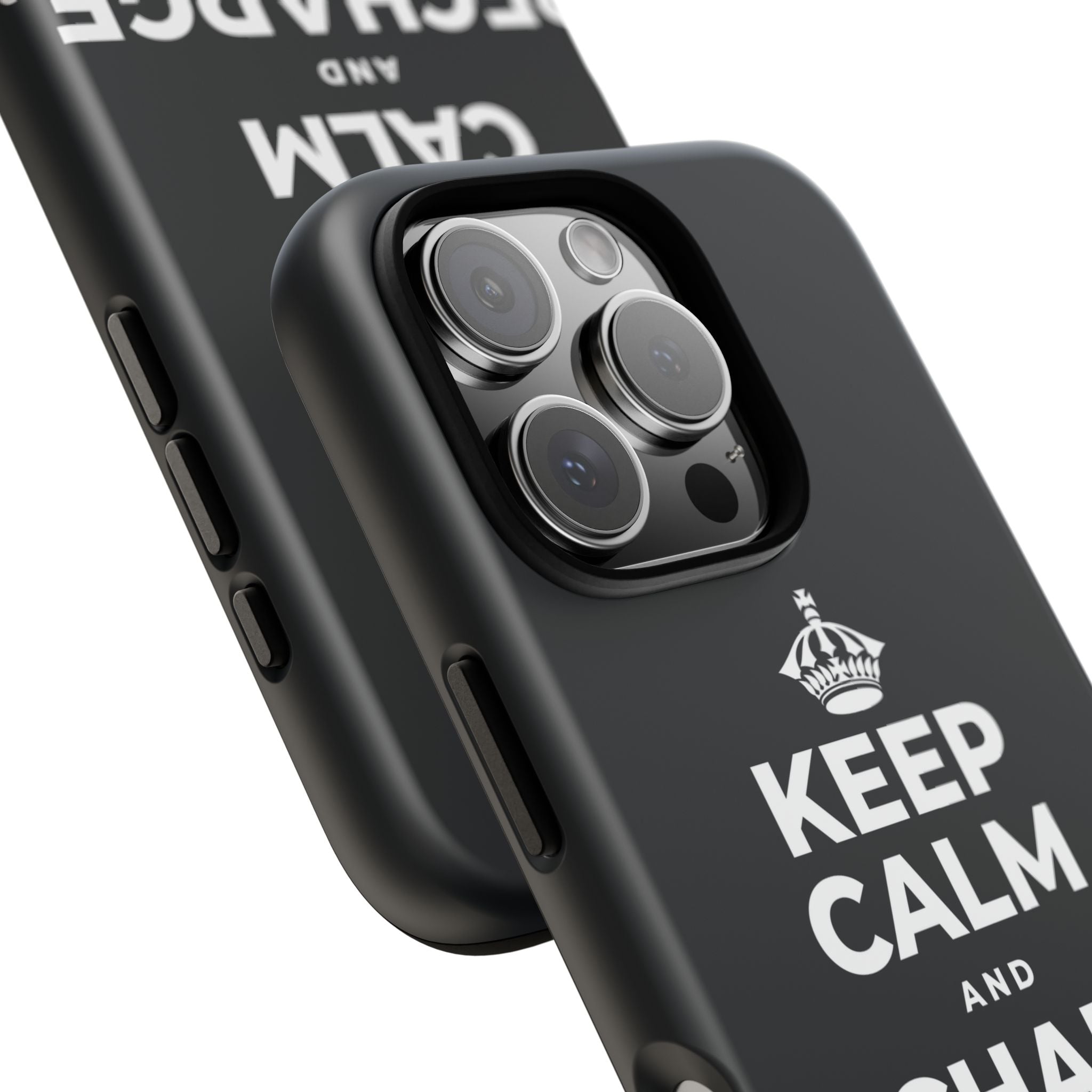 KEEP CALM AND RECHARGE, NO GUILT Phone Case (Dark)